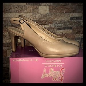Jellypop Round toe Nude sling back heel